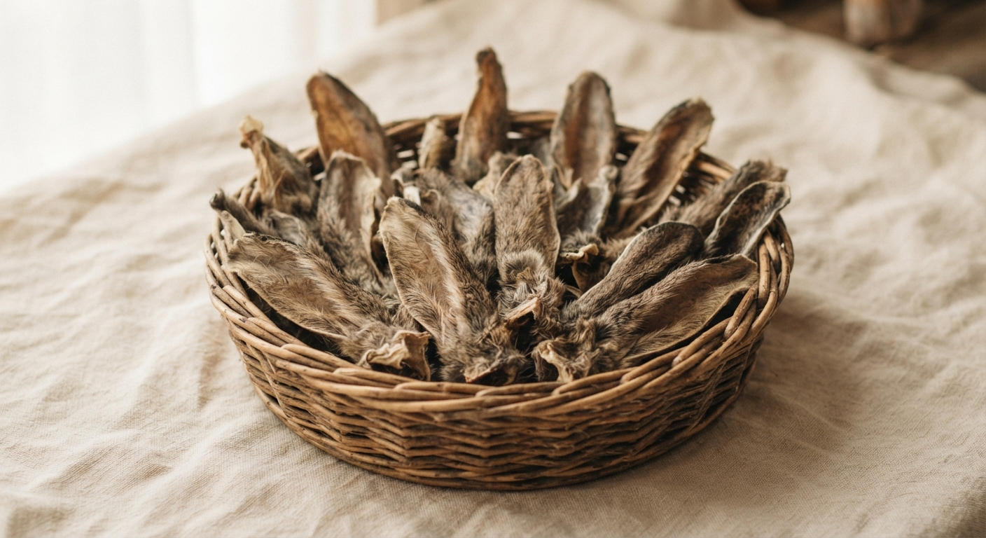 Oreilles de lapin à poils